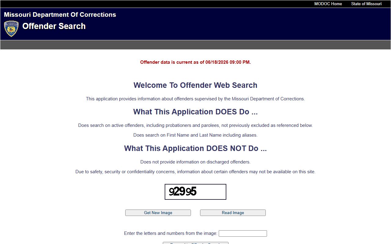 Missouri DOC offender search for Madison County inmate lookup